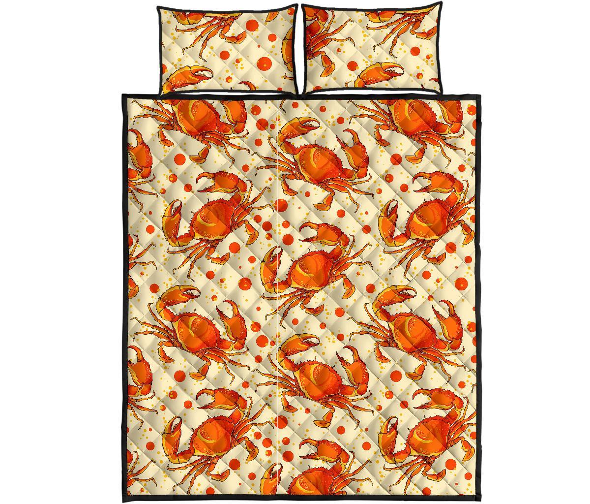 Crab Print Pattern Bed Set Quilt-grizzshop