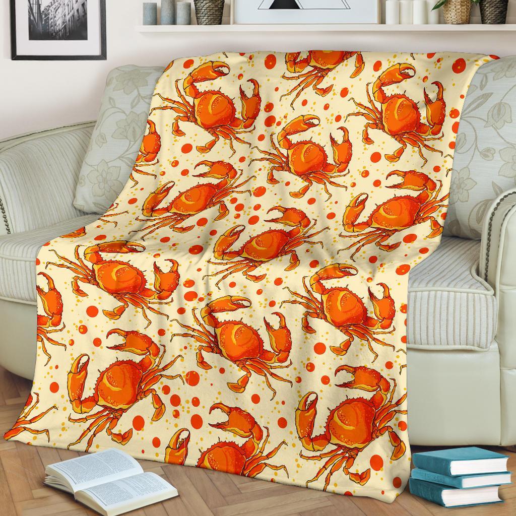 Crab Print Pattern Blanket-grizzshop