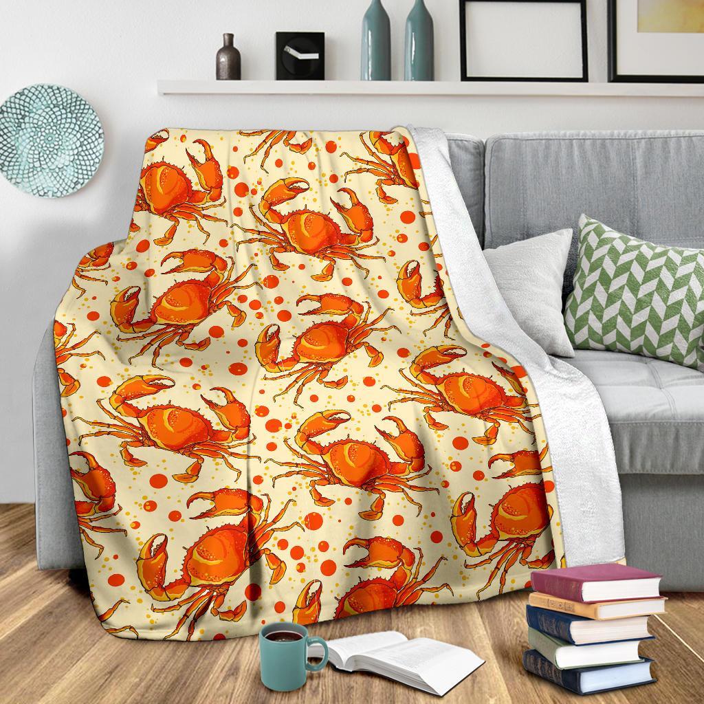 Crab Print Pattern Blanket-grizzshop