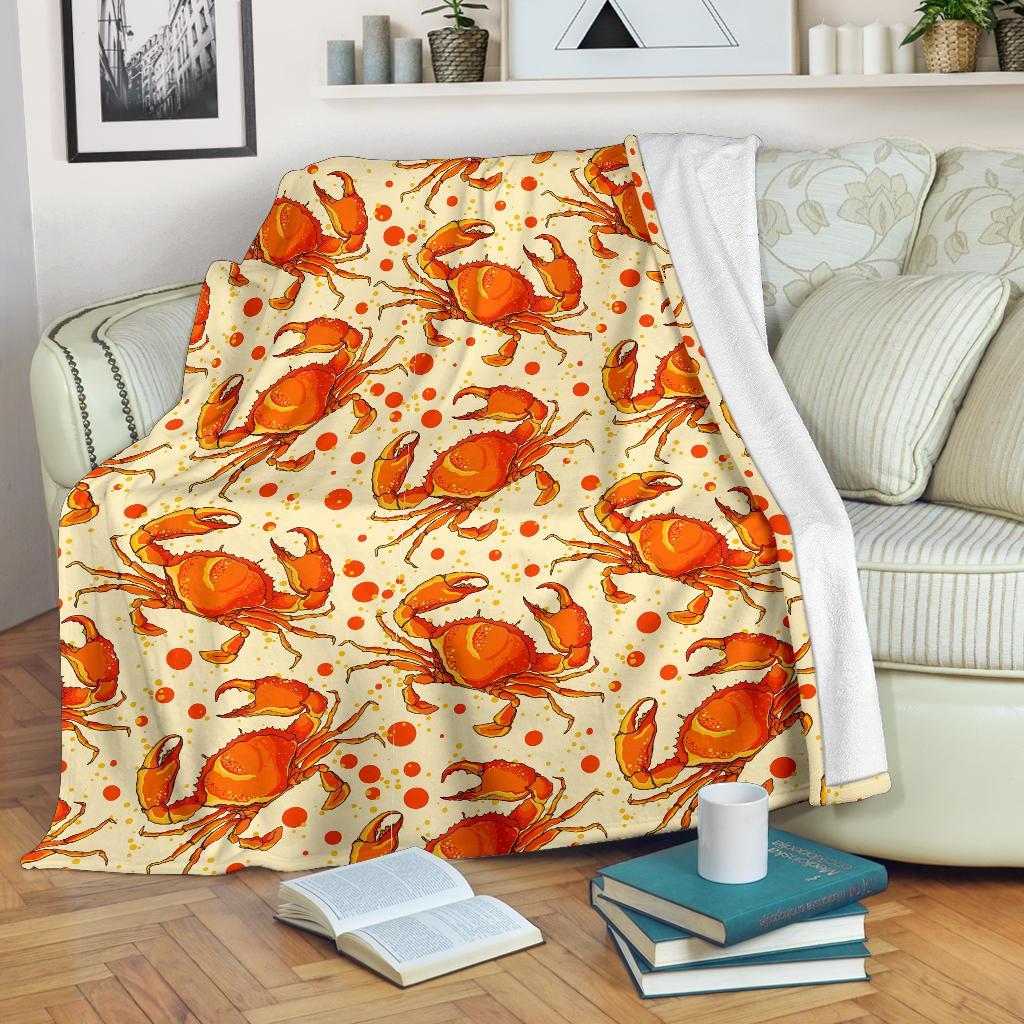 Crab Print Pattern Blanket-grizzshop