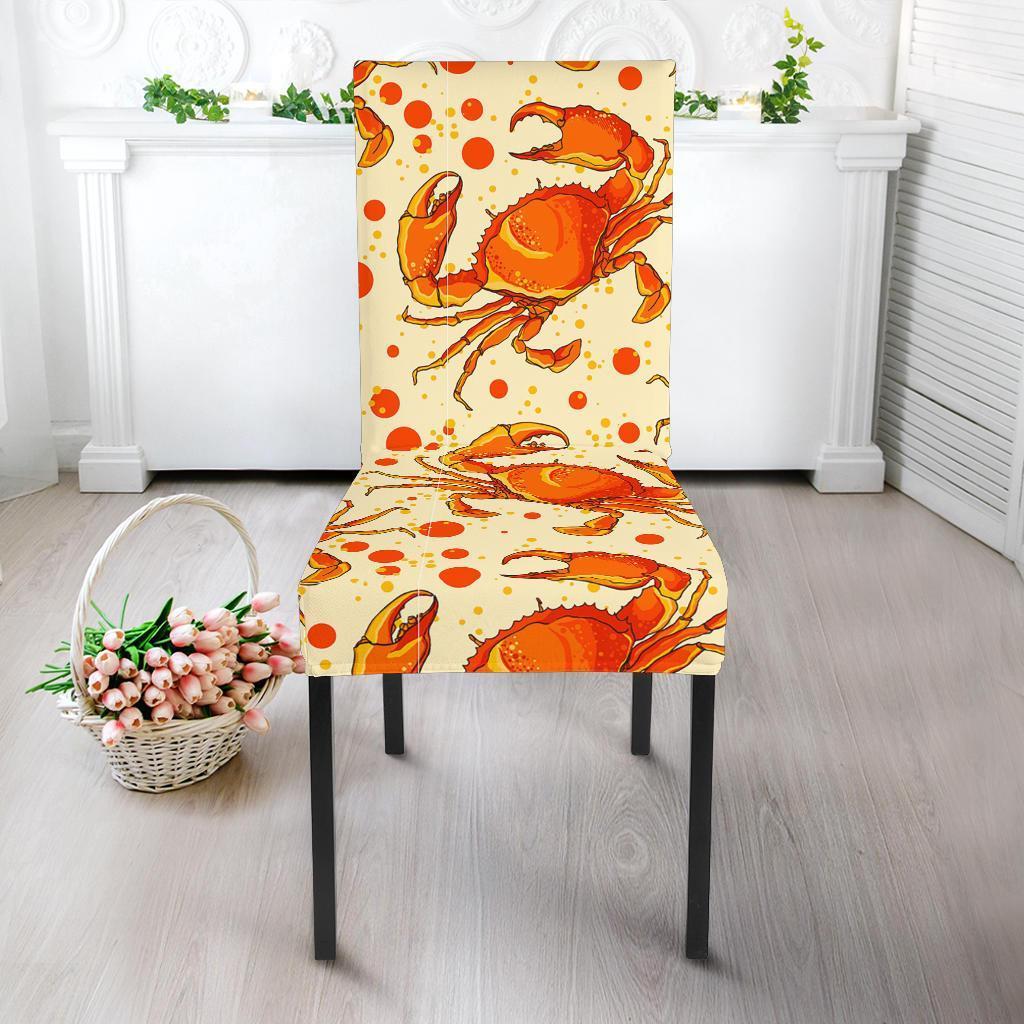 Crab Print Pattern Chair Cover-grizzshop