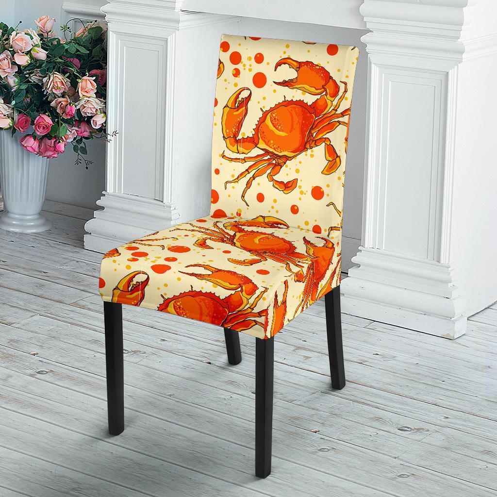 Crab Print Pattern Chair Cover-grizzshop