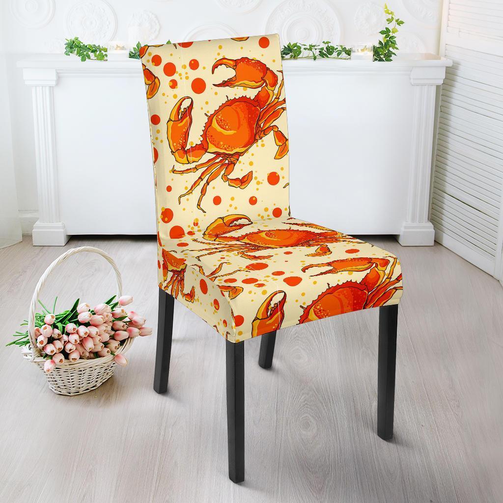 Crab Print Pattern Chair Cover-grizzshop