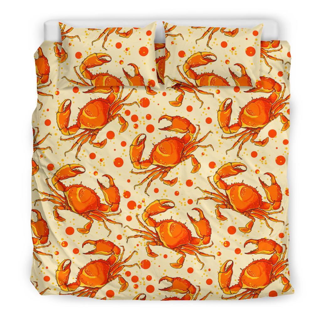 Crab Print Pattern Duvet Cover Bedding Set-grizzshop