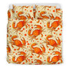 Crab Print Pattern Duvet Cover Bedding Set-grizzshop