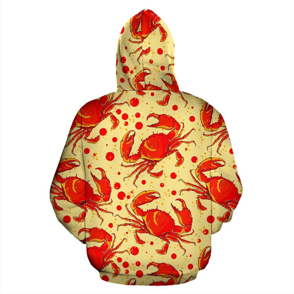 Crab Print Pattern Men Women Pullover Hoodie-grizzshop