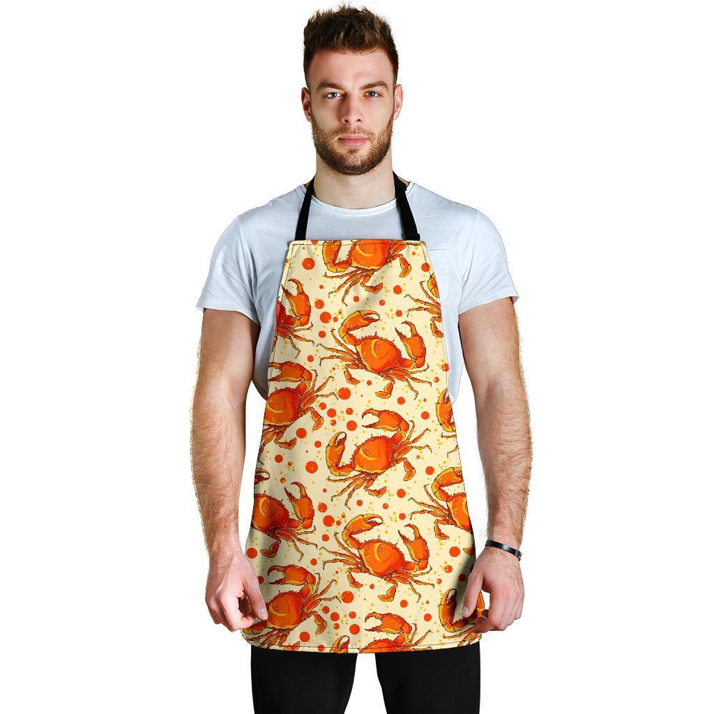 Crab Print Pattern Men's Apron-grizzshop