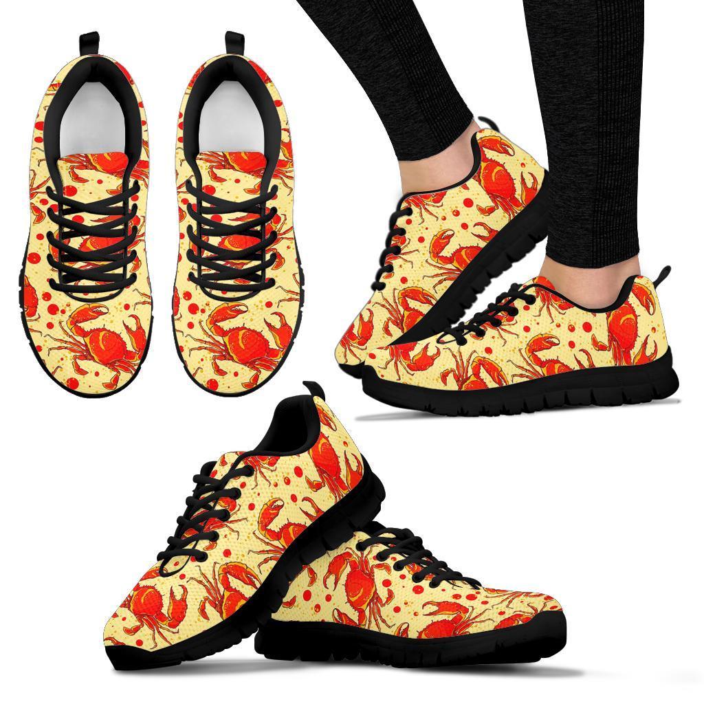 Crab Print Pattern Sneaker Shoes For Men Women-grizzshop