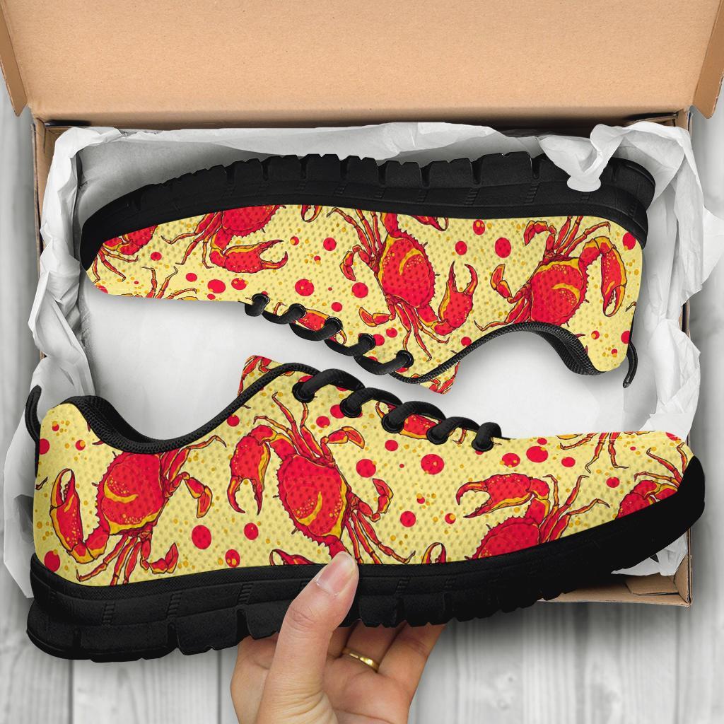 Crab Print Pattern Sneaker Shoes For Men Women-grizzshop