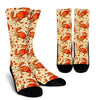 Crab Print Pattern Unisex Crew Socks-grizzshop