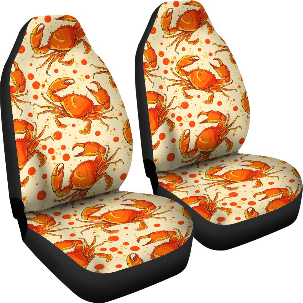 Crab Print Pattern Universal Fit Car Seat Covers-grizzshop