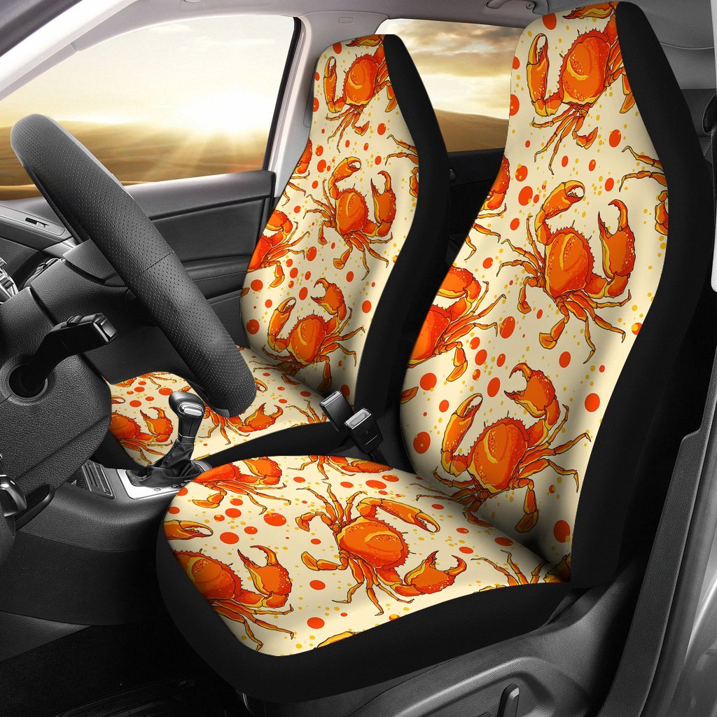 Crab Print Pattern Universal Fit Car Seat Covers-grizzshop