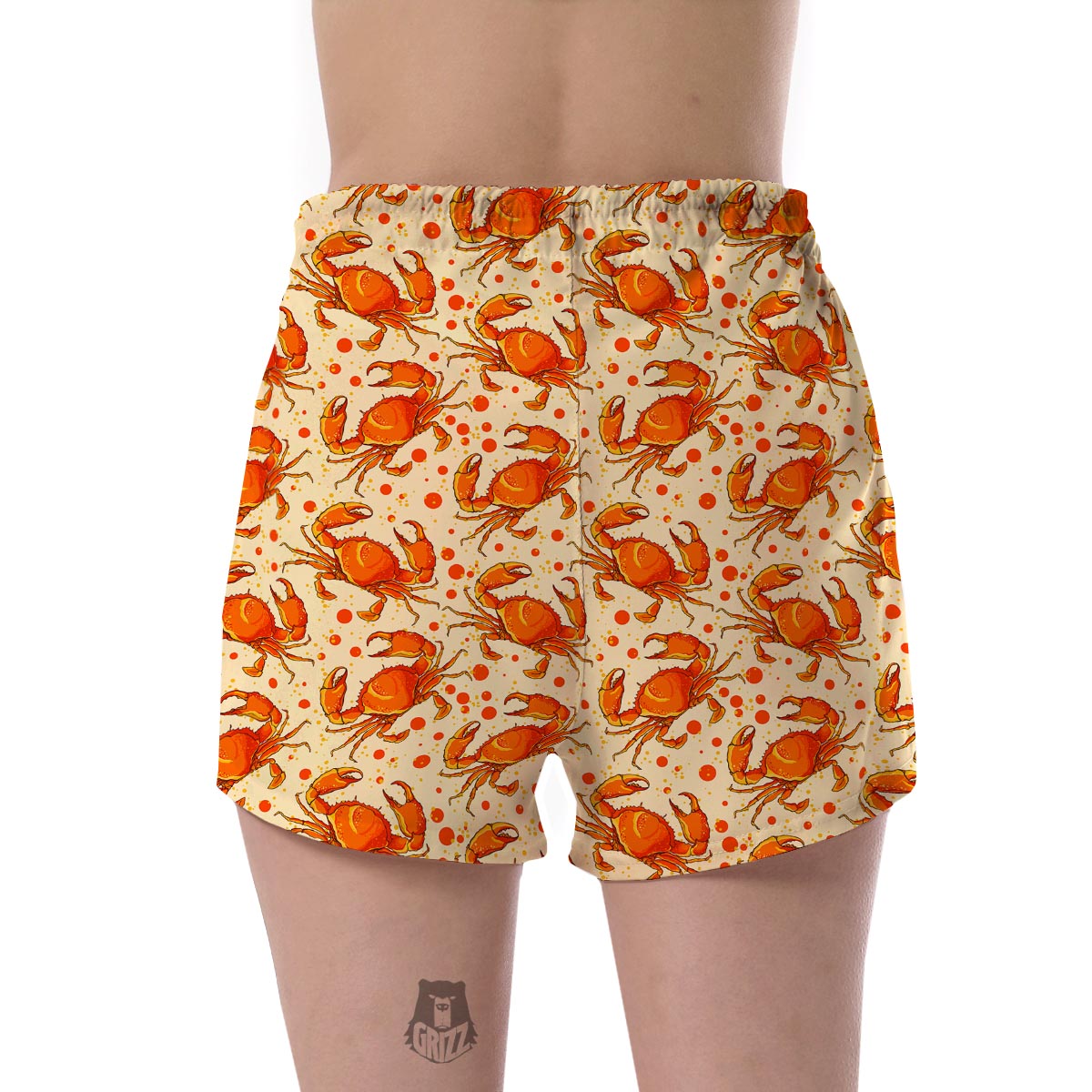 Crab Print Pattern Women's Shorts-grizzshop