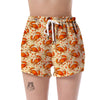 Crab Print Pattern Women's Shorts-grizzshop