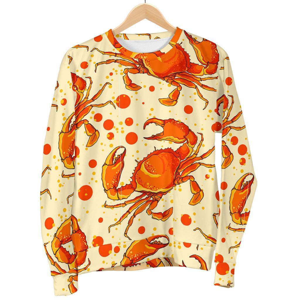 Crab Print Pattern Women's Sweatshirt-grizzshop