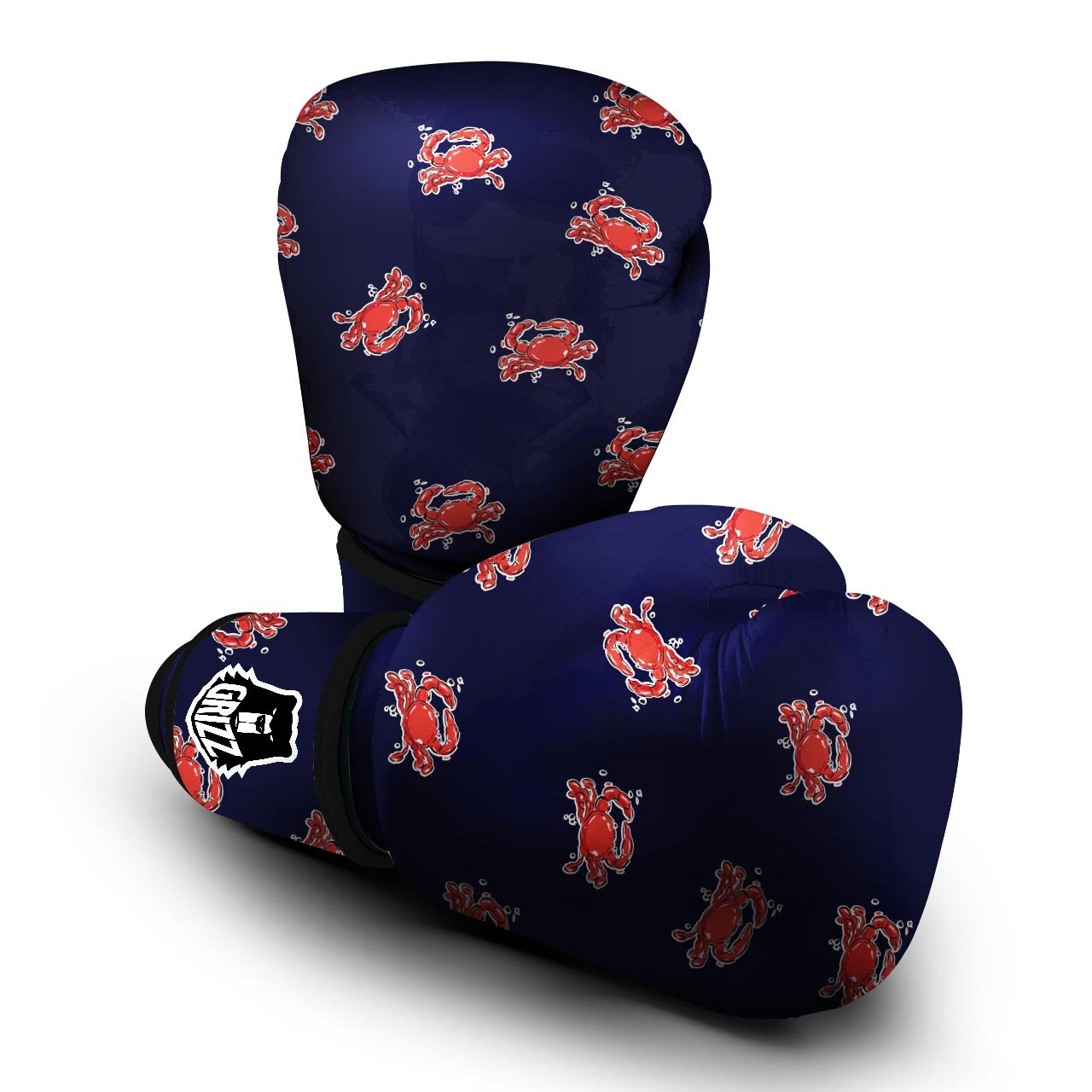 Crab Red Print Pattern Boxing Gloves-grizzshop