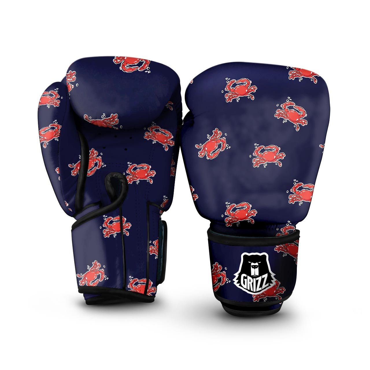 Crab Red Print Pattern Boxing Gloves-grizzshop