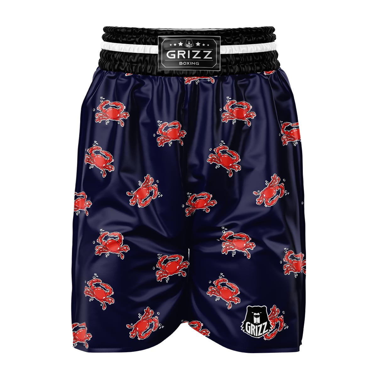 Crab Red Print Pattern Boxing Shorts-grizzshop