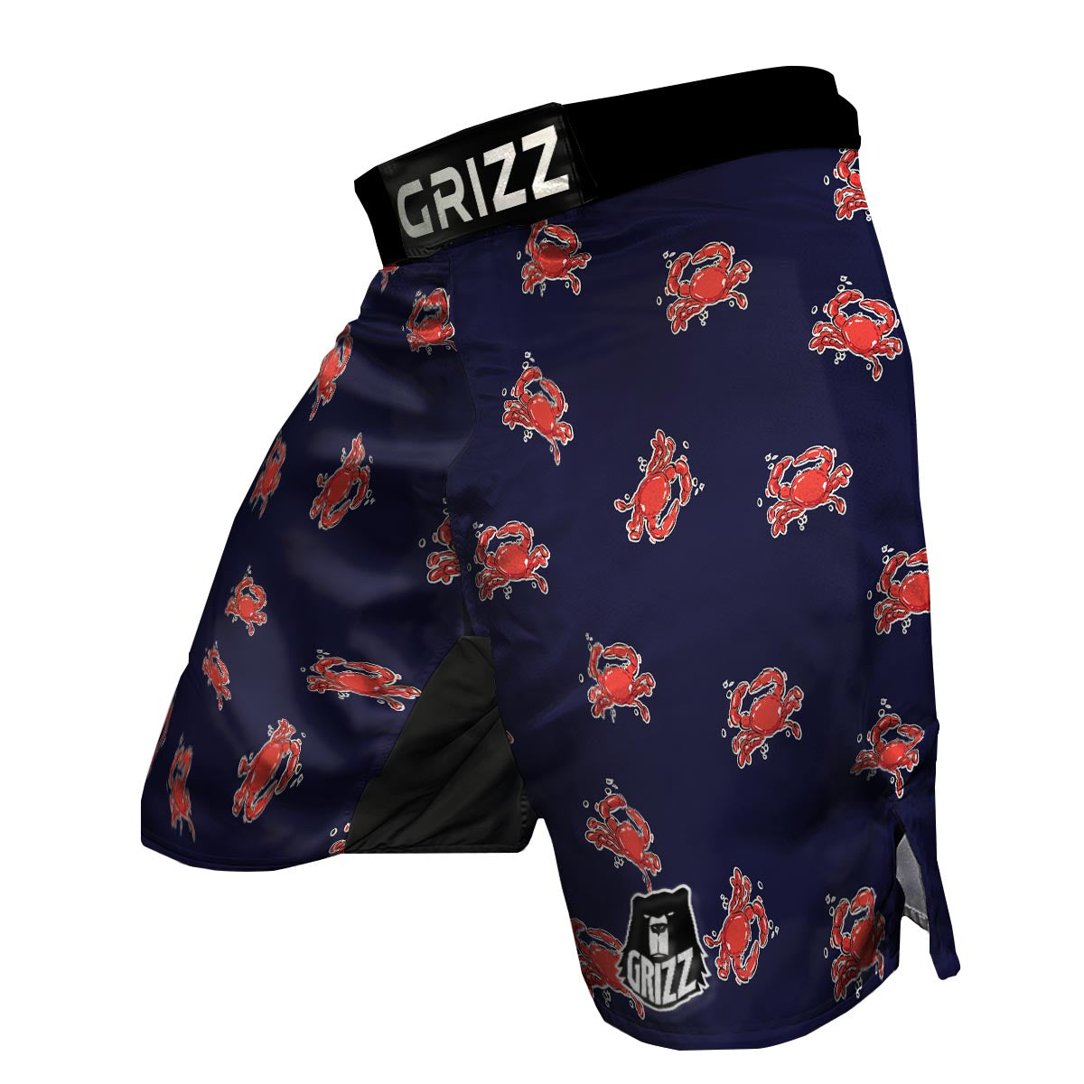 Crab Red Print Pattern MMA Shorts-grizzshop