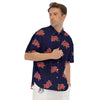 Crab Red Print Pattern Men's Short Sleeve Shirts-grizzshop