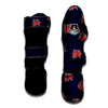 Crab Red Print Pattern Muay Thai Shin Guards-grizzshop