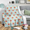 Crab Starfish Pattern Print Blanket-grizzshop