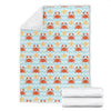 Crab Starfish Pattern Print Blanket-grizzshop