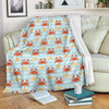 Crab Starfish Pattern Print Blanket-grizzshop