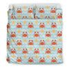 Crab Starfish Pattern Print Duvet Cover Bedding Set-grizzshop