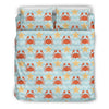 Crab Starfish Pattern Print Duvet Cover Bedding Set-grizzshop