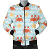 Crab Starfish Pattern Print Men's Bomber Jacket-grizzshop