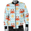 Crab Starfish Pattern Print Men's Bomber Jacket-grizzshop