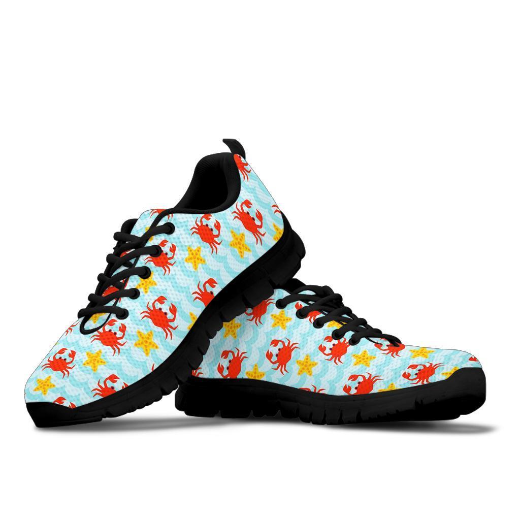 Crab Starfish Pattern Print Sneaker Shoes For Men Women-grizzshop