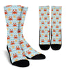 Crab Starfish Pattern Print Unisex Crew Socks-grizzshop