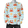 Crab Starfish Pattern Print Women's Sweatshirt-grizzshop