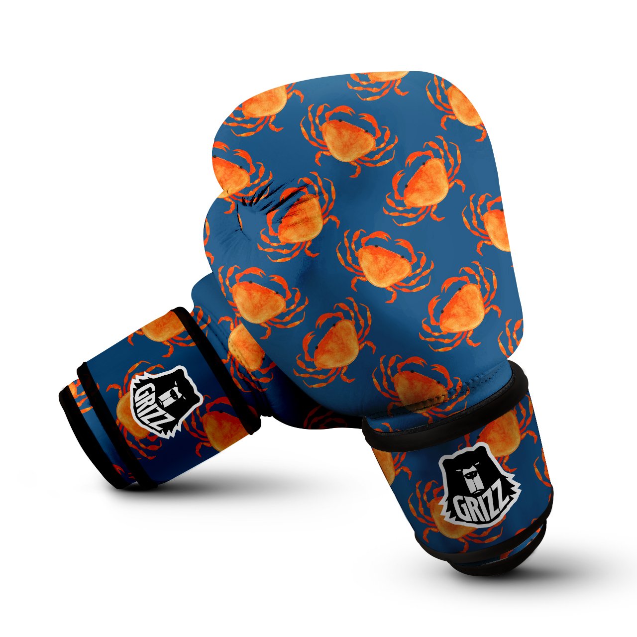 Crab Watercolor Print Pattern Boxing Gloves-grizzshop