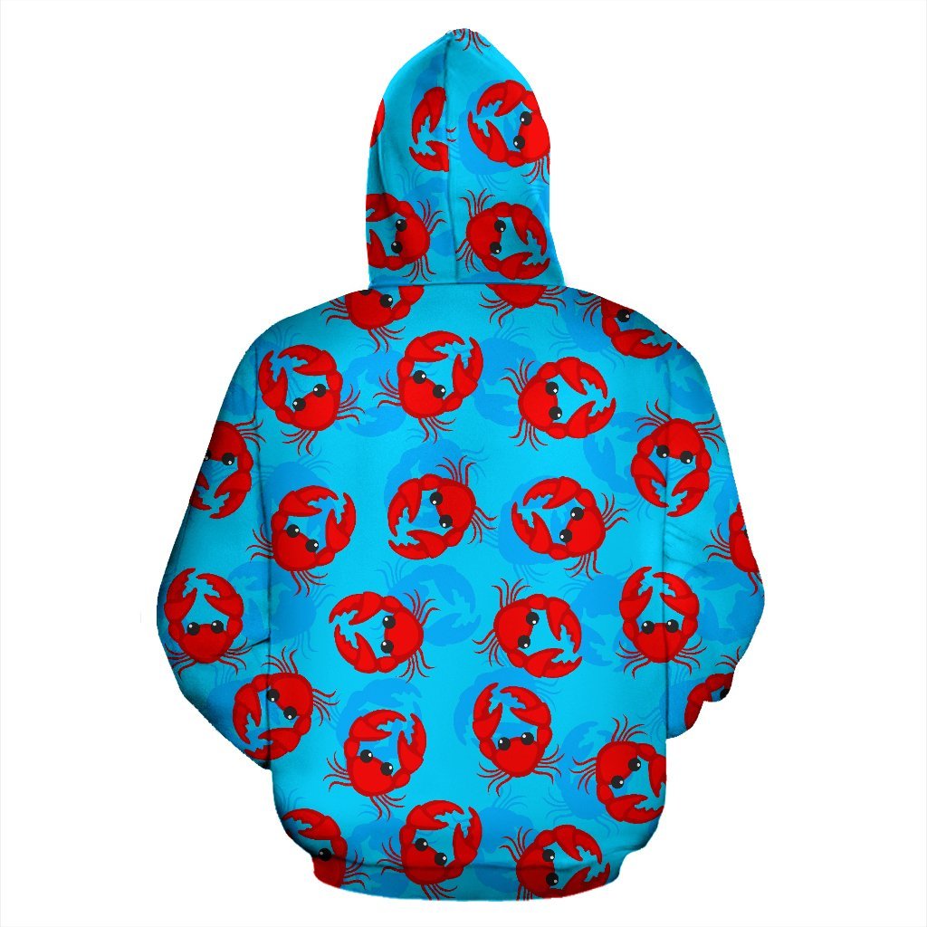 Crab Pattern Print Men Women Pullover Hoodie-grizzshop