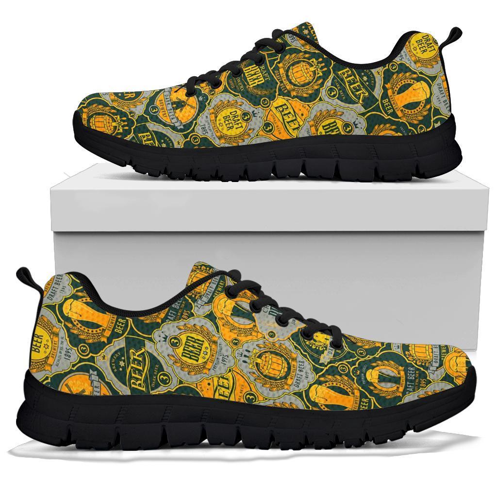 Craft Beer Pattern Print Sneaker Shoes For Men Women-grizzshop