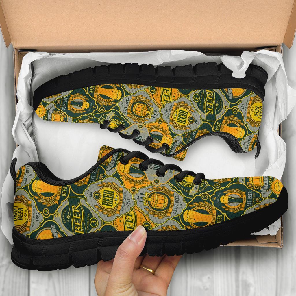 Craft Beer Pattern Print Sneaker Shoes For Men Women-grizzshop