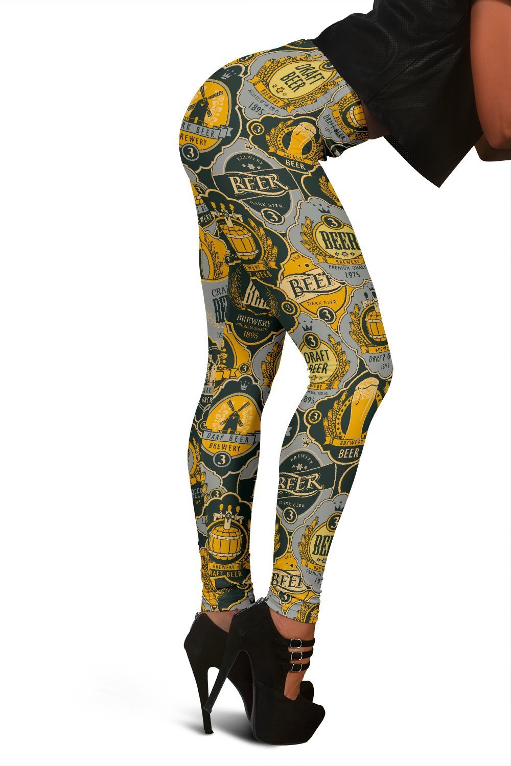 Craft Beer Pattern Print Women Leggings-grizzshop