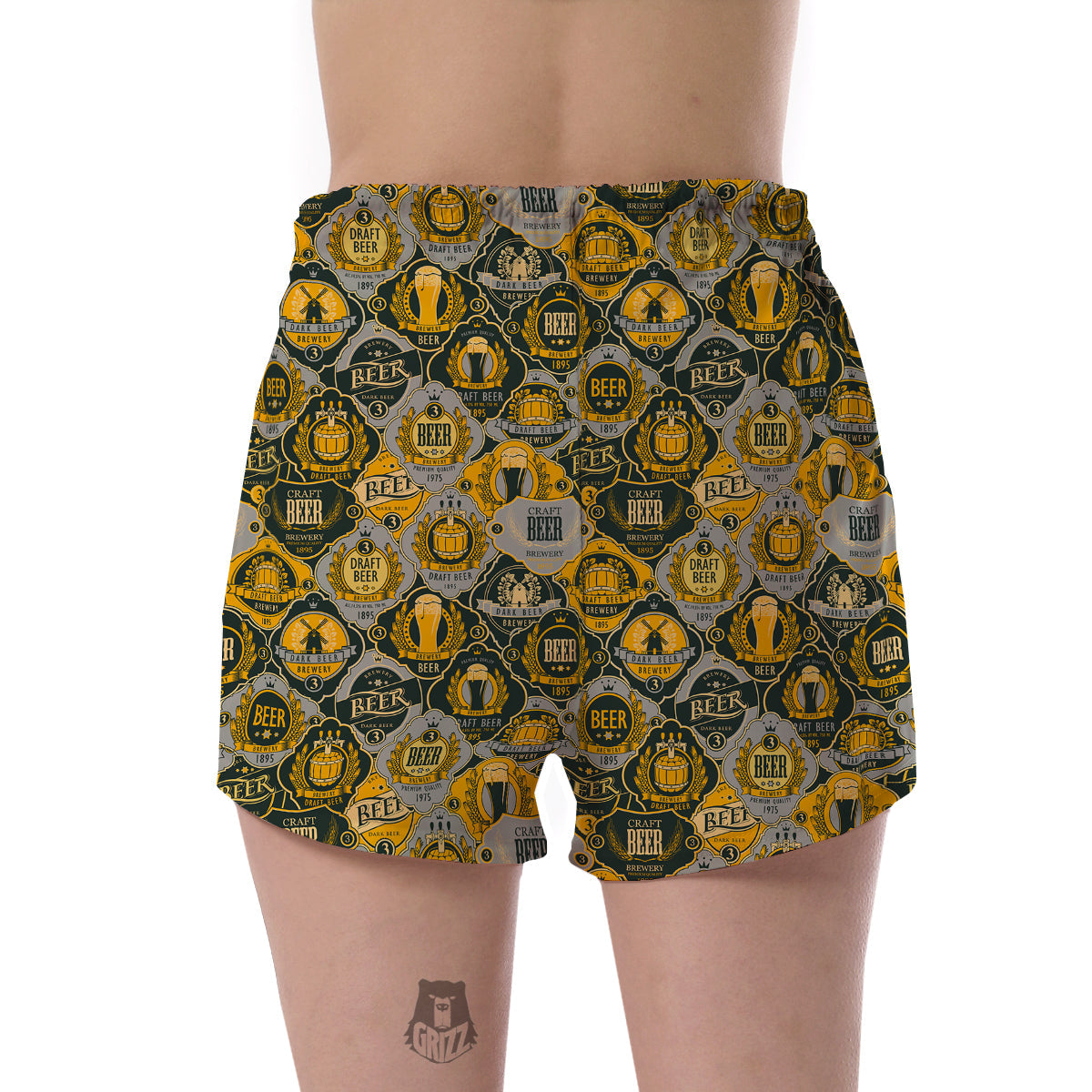 Craft Beer Pattern Print Women's Shorts-grizzshop