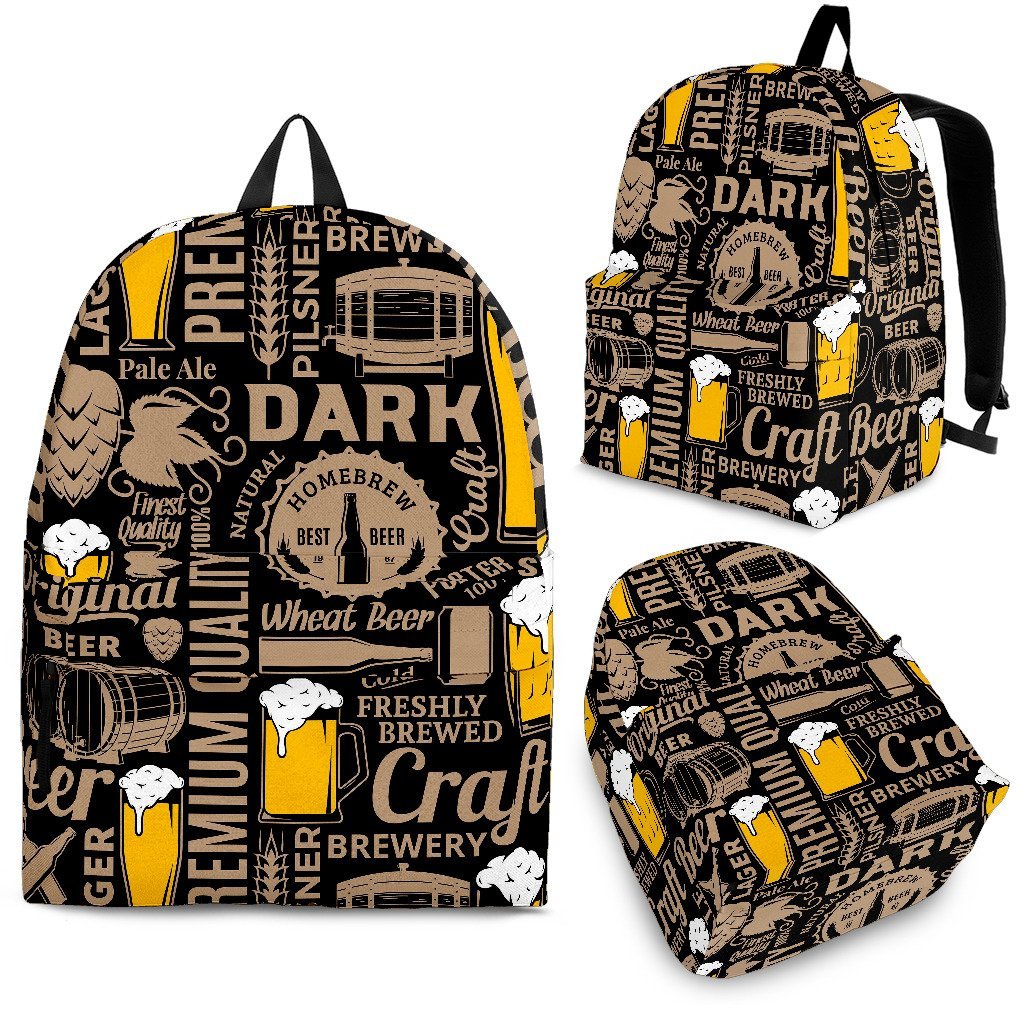 Craft Beer Print Pattern Backpack-grizzshop