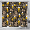 Craft Beer Print Pattern Bathroom Shower Curtain-grizzshop