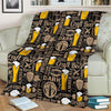 Craft Beer Print Pattern Blanket-grizzshop