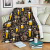 Craft Beer Print Pattern Blanket-grizzshop