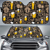 Craft Beer Print Pattern Car Sun Shade-grizzshop