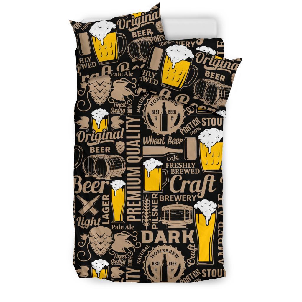 Craft Beer Print Pattern Duvet Cover Bedding Set-grizzshop