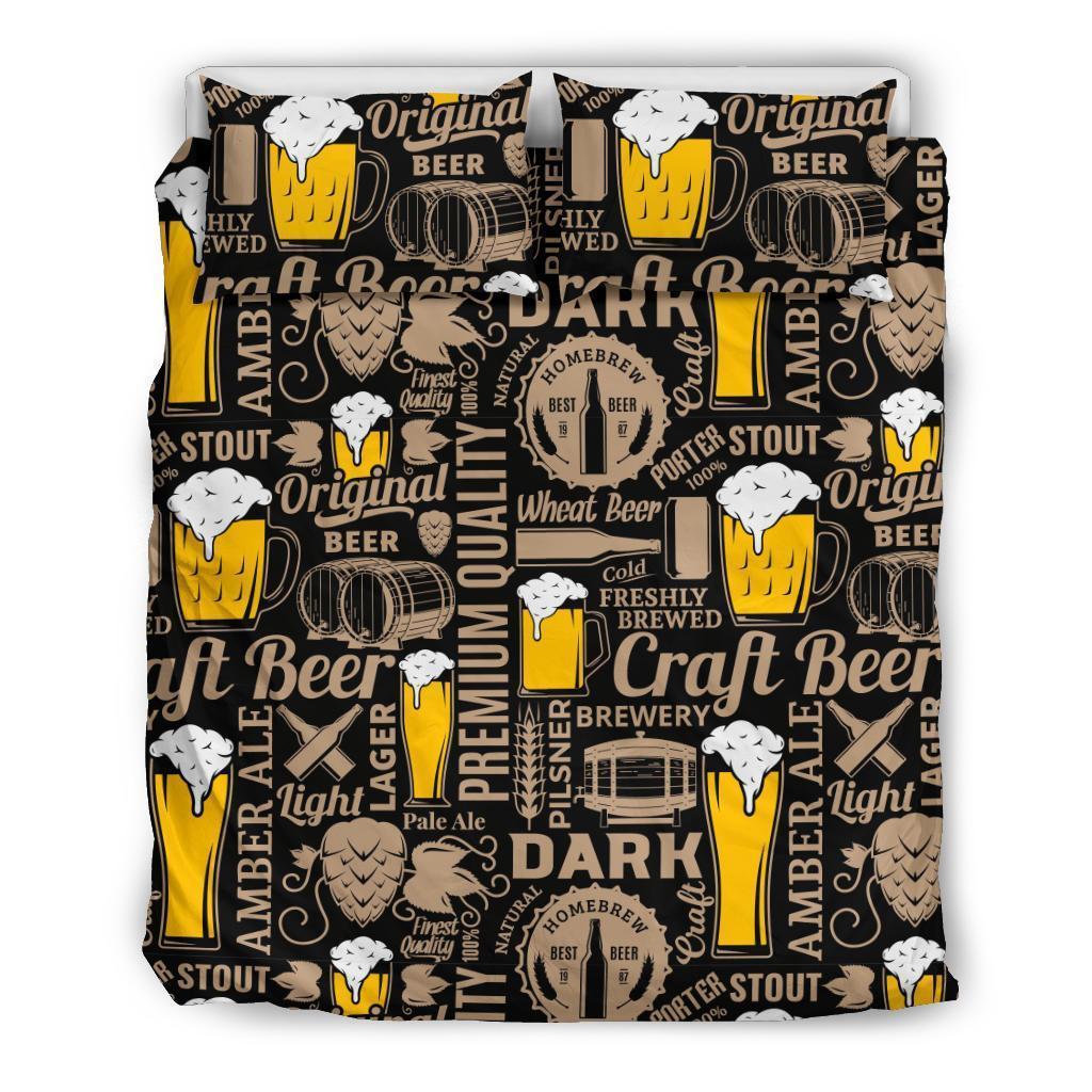 Craft Beer Print Pattern Duvet Cover Bedding Set-grizzshop