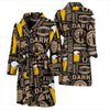 Craft Beer Print Pattern Men Long Robe-grizzshop