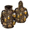 Craft Beer Print Pattern Men Women Pullover Hoodie-grizzshop